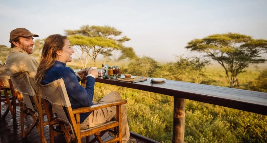 A couple on a private tour in Tanzania